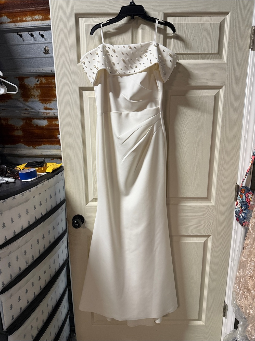 Eliza J Ivory Evening Dress